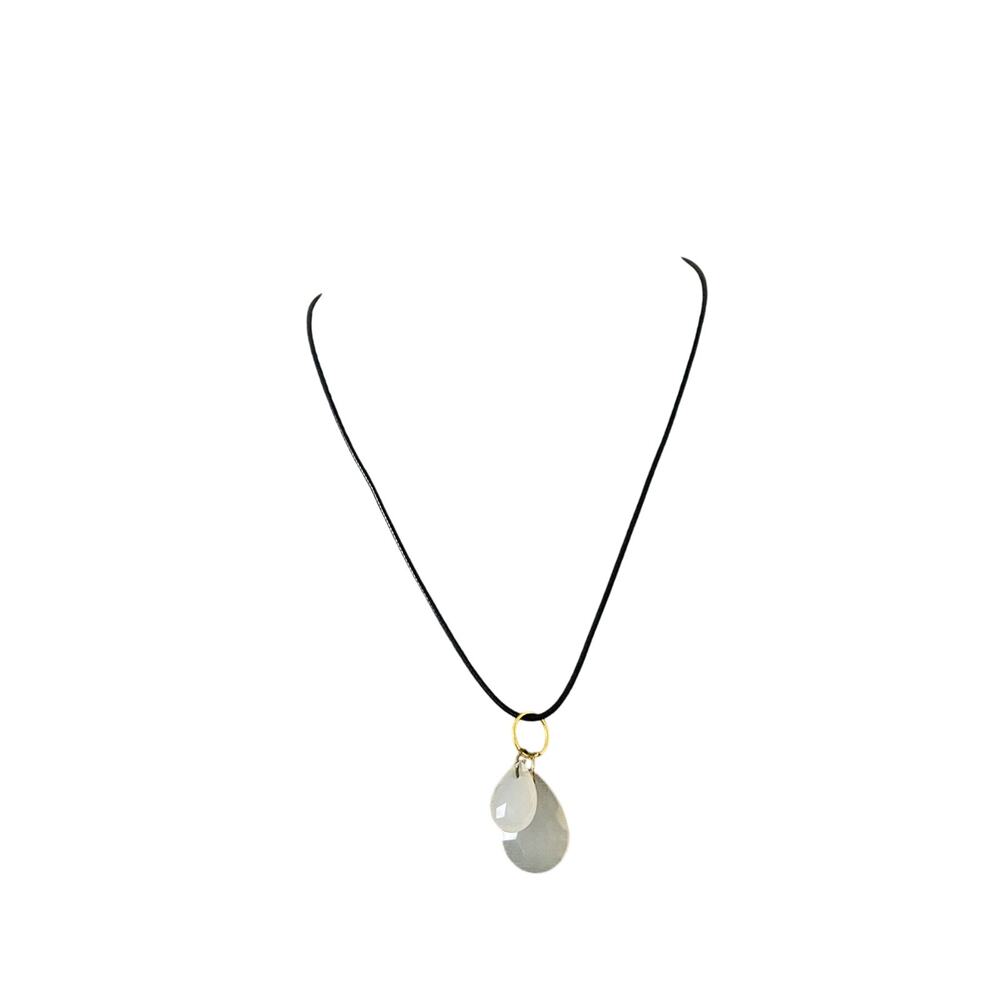 white teardrop pendant necklace